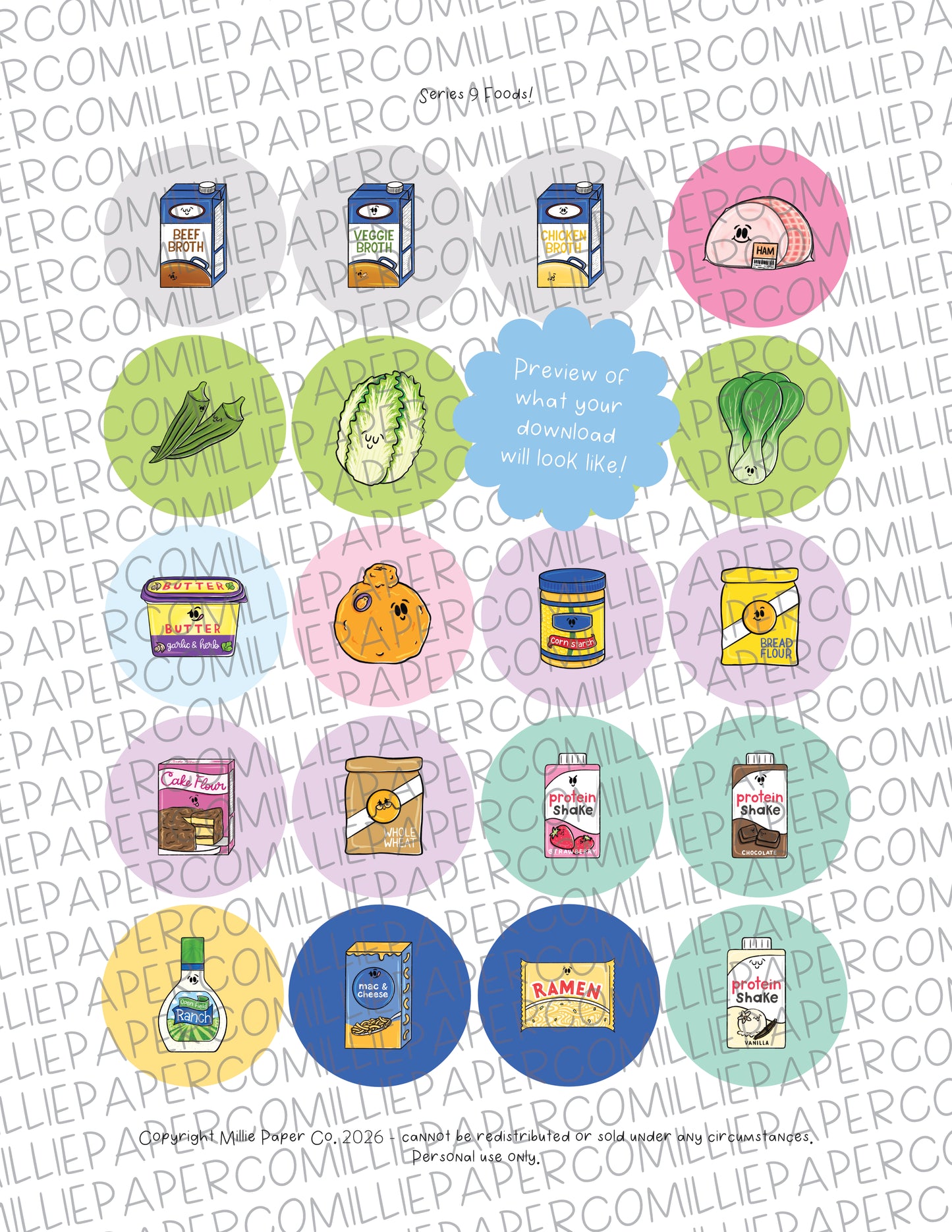 Series 9 DIGITAL DOWNLOAD Button Fridge Magnets