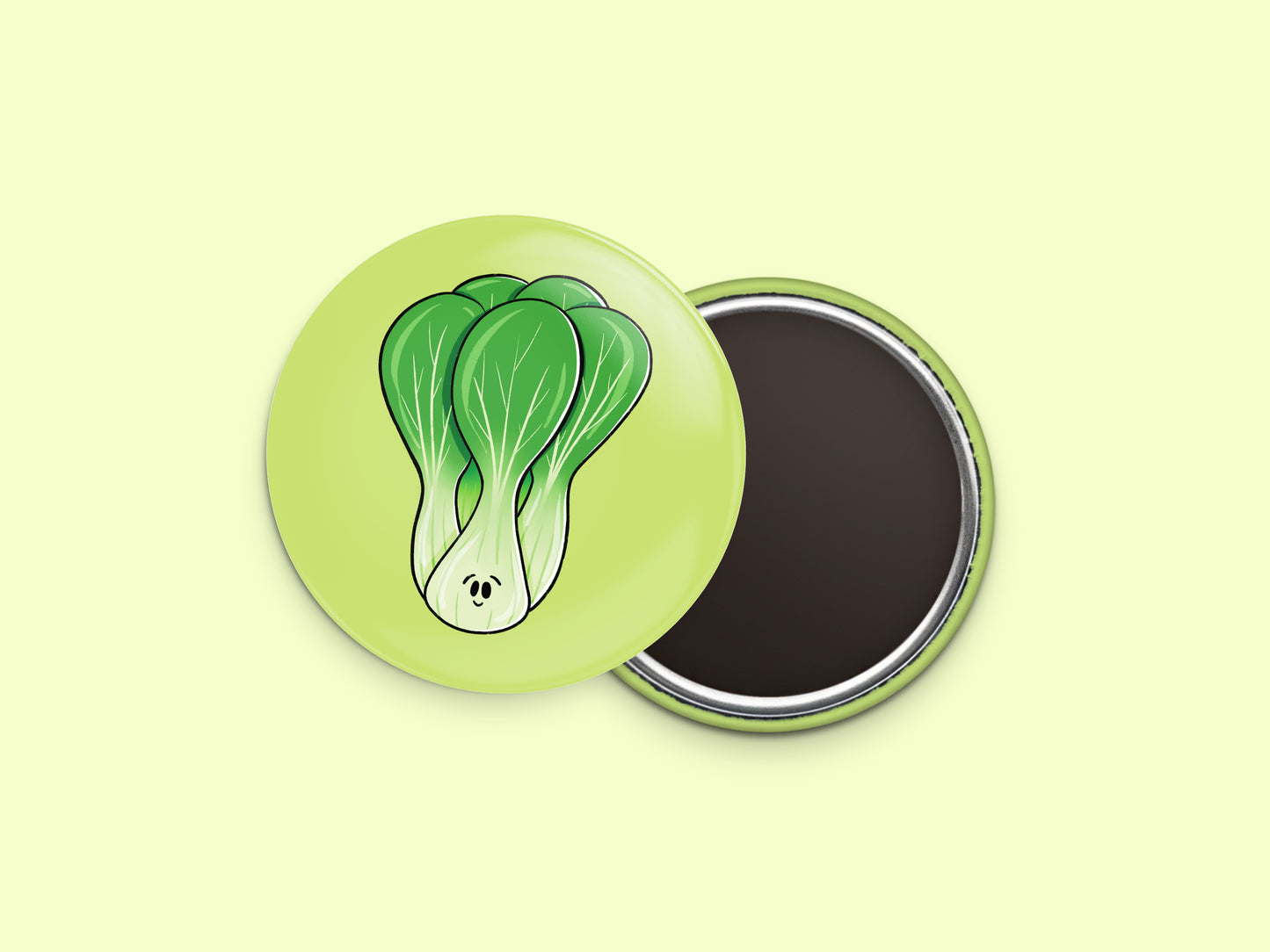 Bok Choy Button Fridge Magnet
