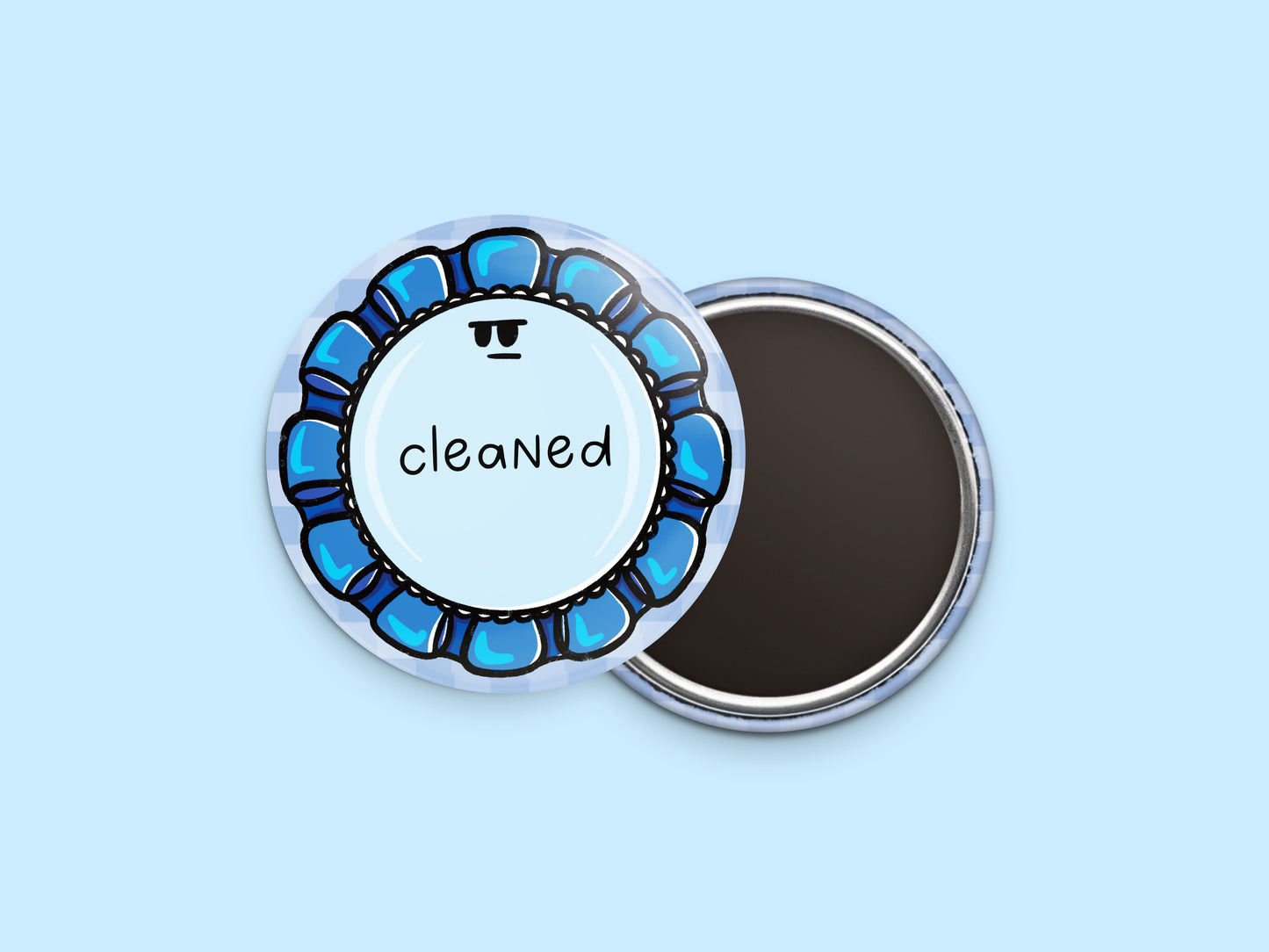 Cleaned Button Calendar Magnet