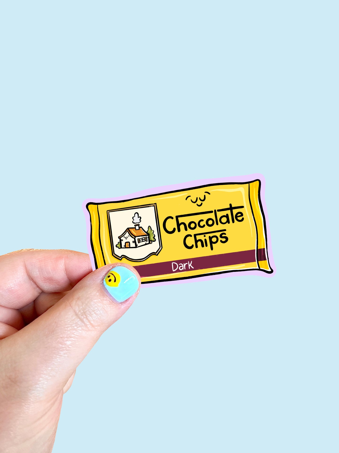 Dark Chocolate Chips Vinyl Sticker