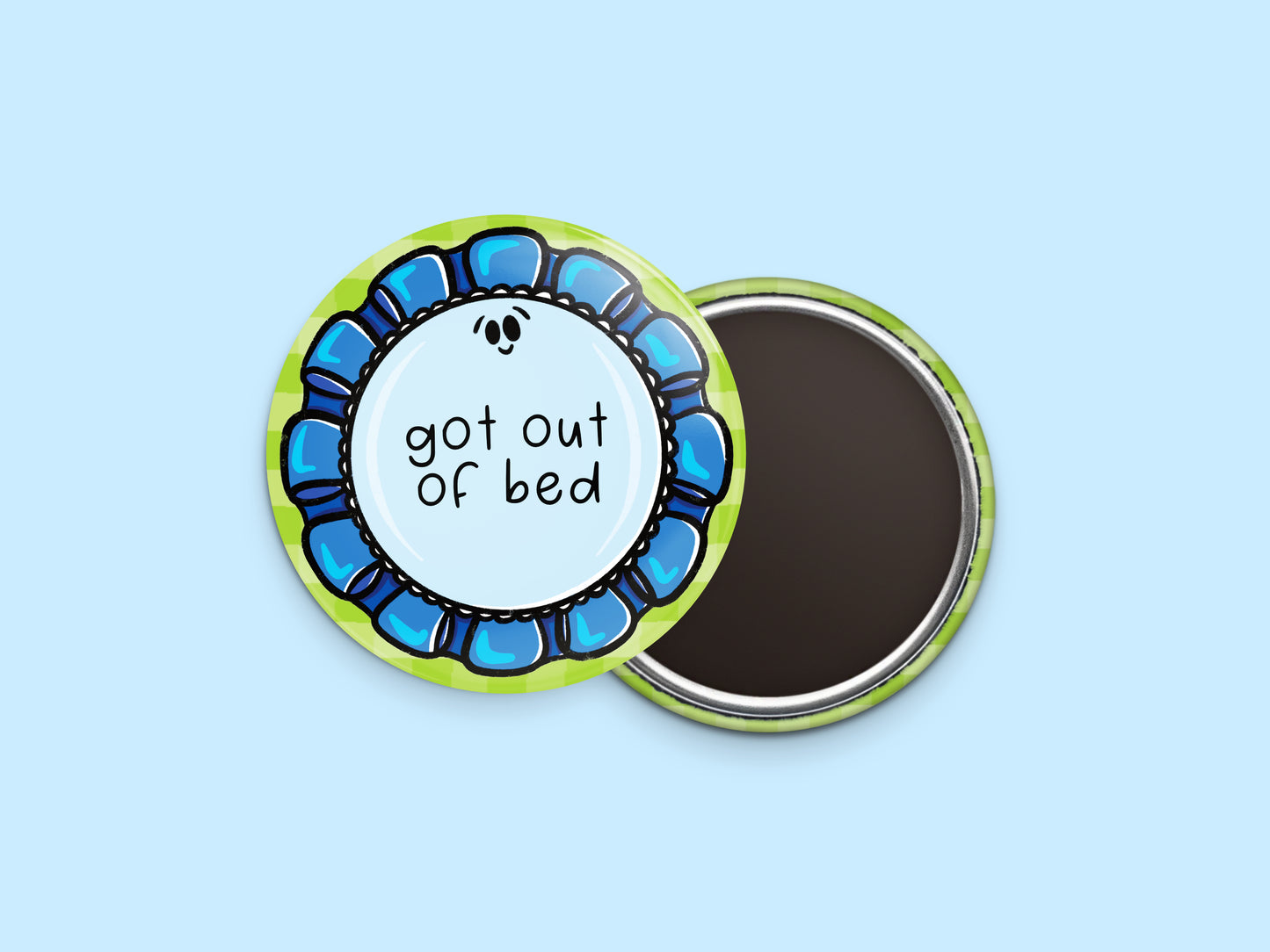 Got out of Bed Button Calendar Magnet