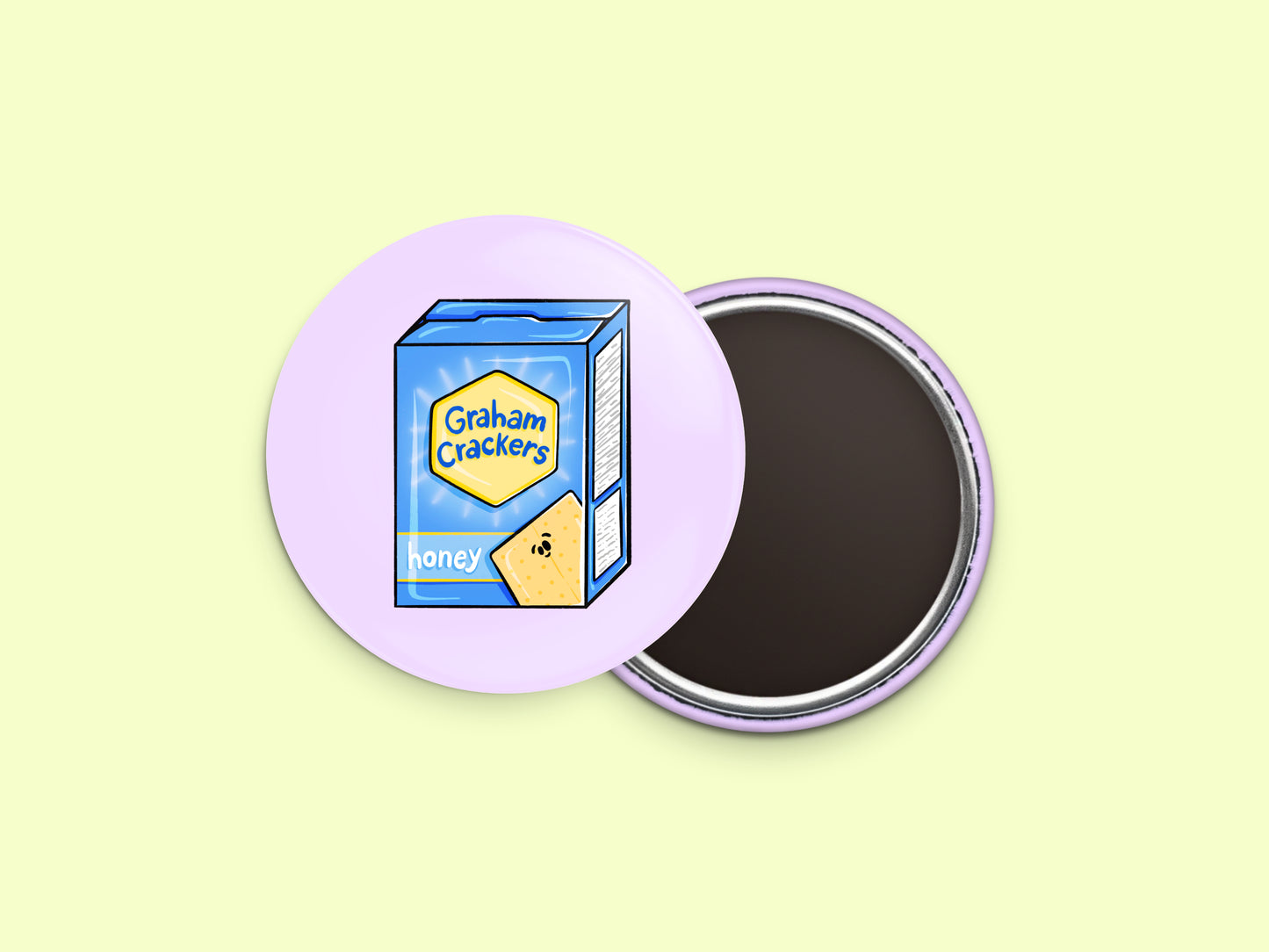 Honey Graham Crackers Button Fridge Magnet