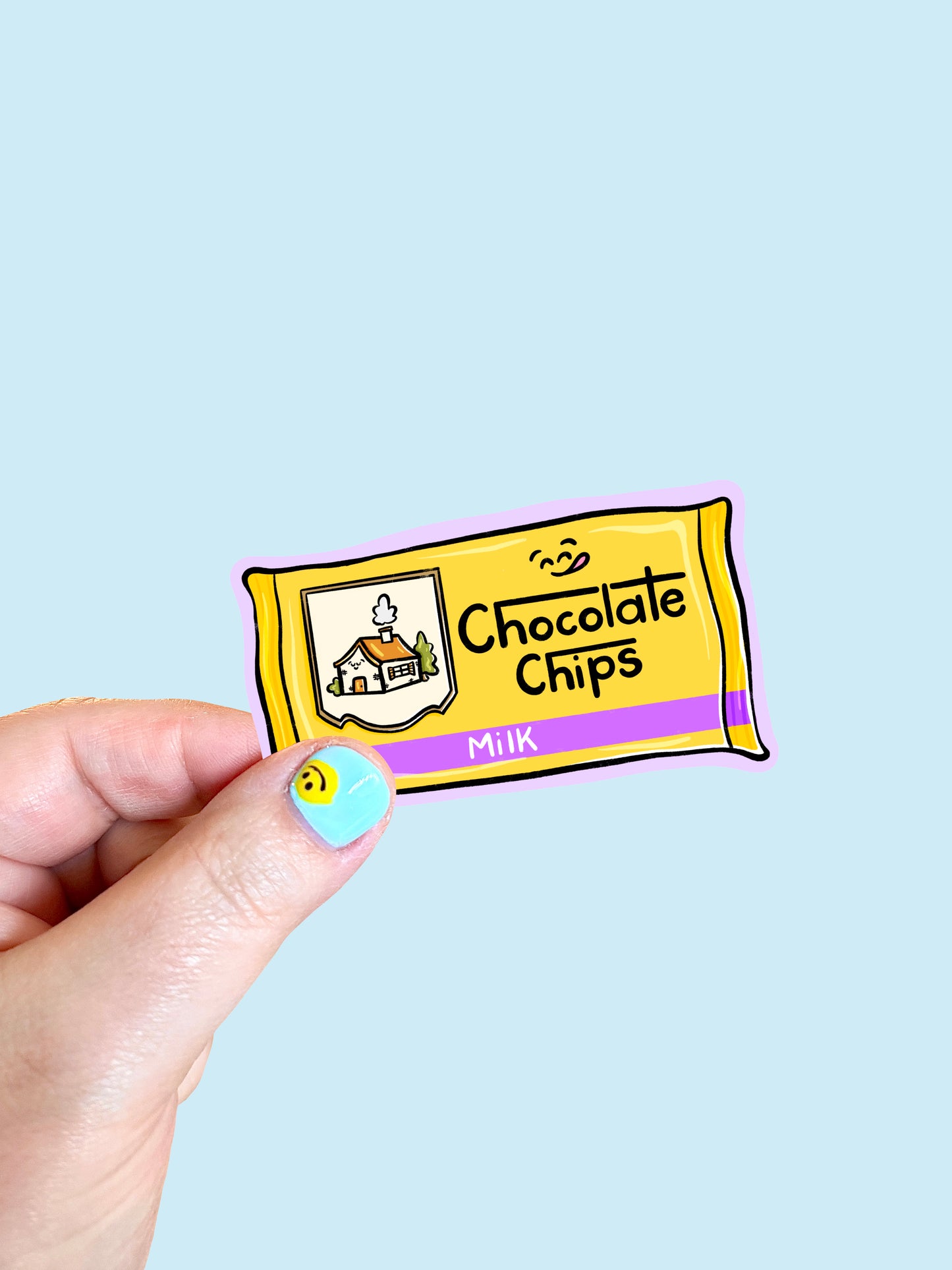 Milk Chocolate Chips Vinyl Sticker