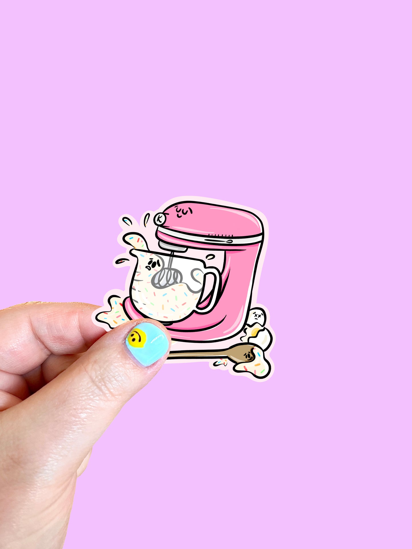 Pink Kitchen Mixer Vinyl Sticker