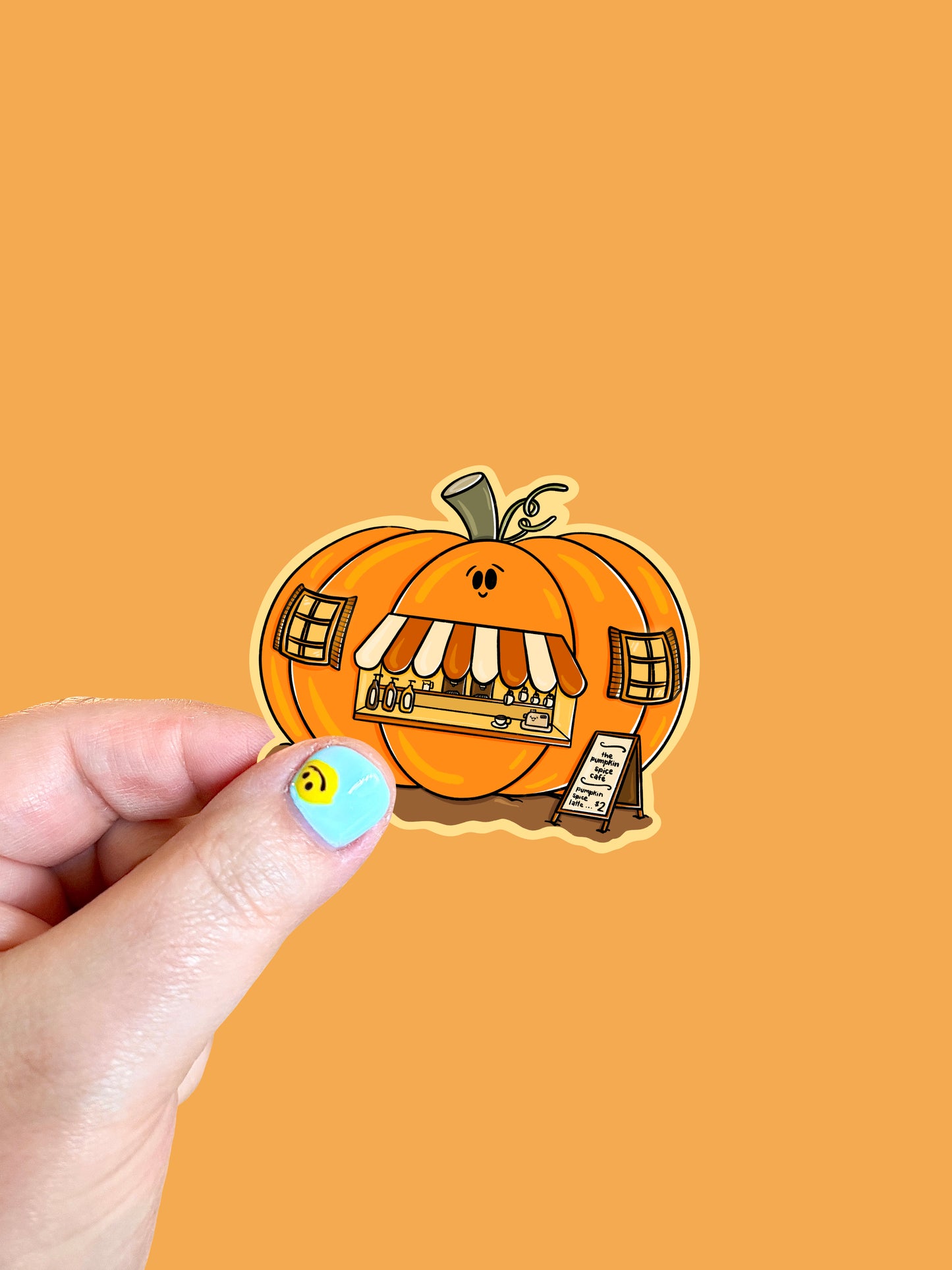 Pumpkin Cafe Vinyl Sticker