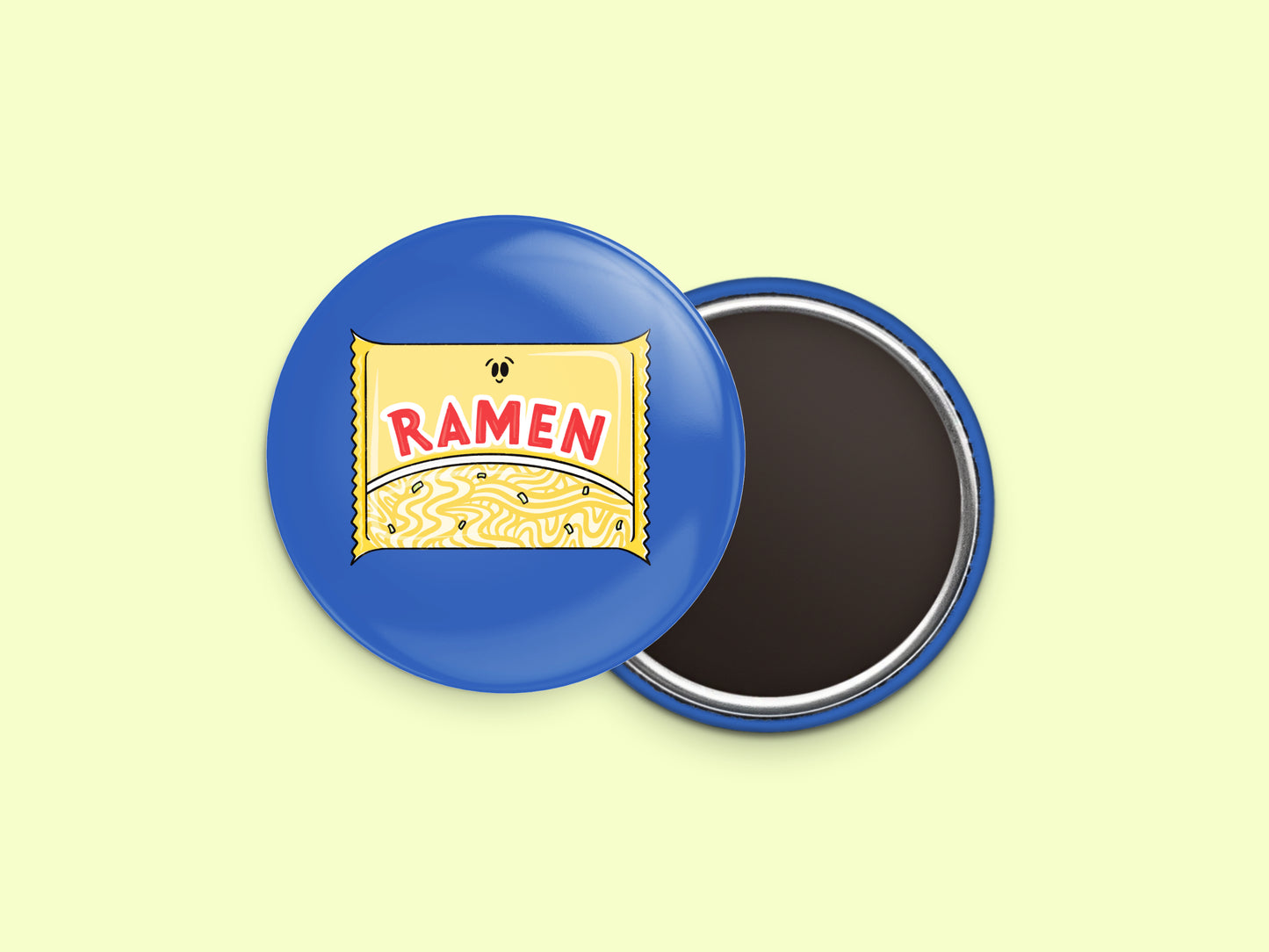 Instant Ramen Noodles Button Fridge Magnet
