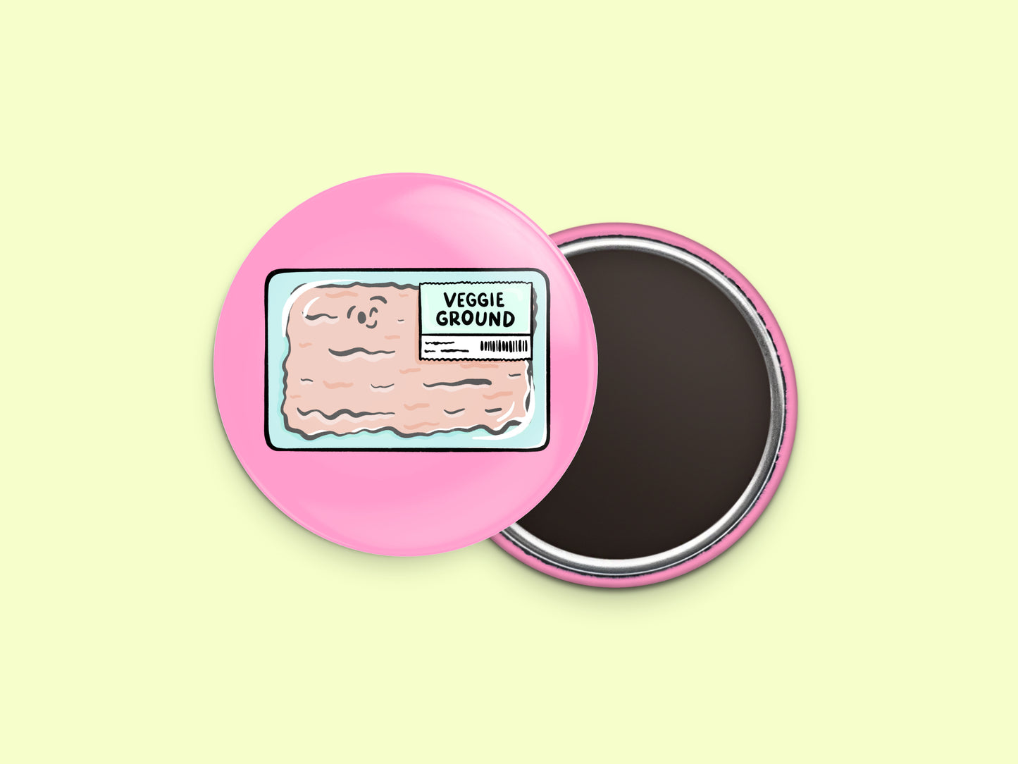 Veggie Ground Button Fridge Magnet