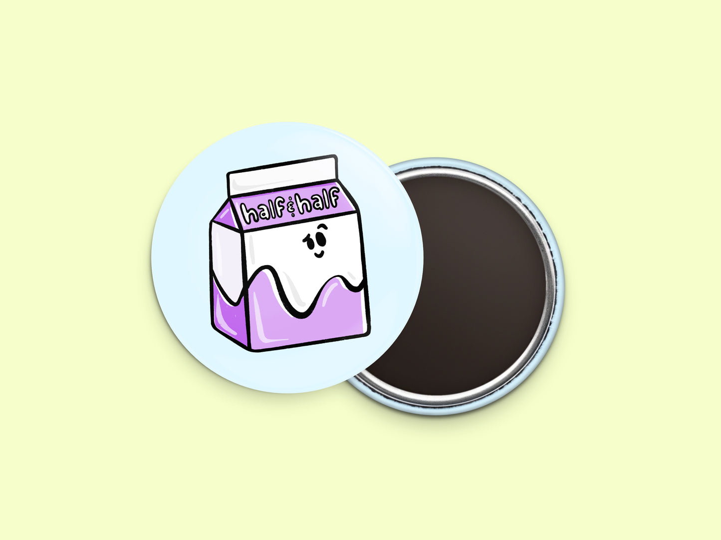 Half and Half Button Fridge Magnet