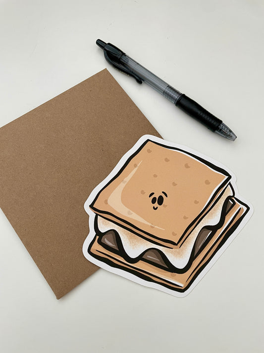 S'more Die Cut Postcard