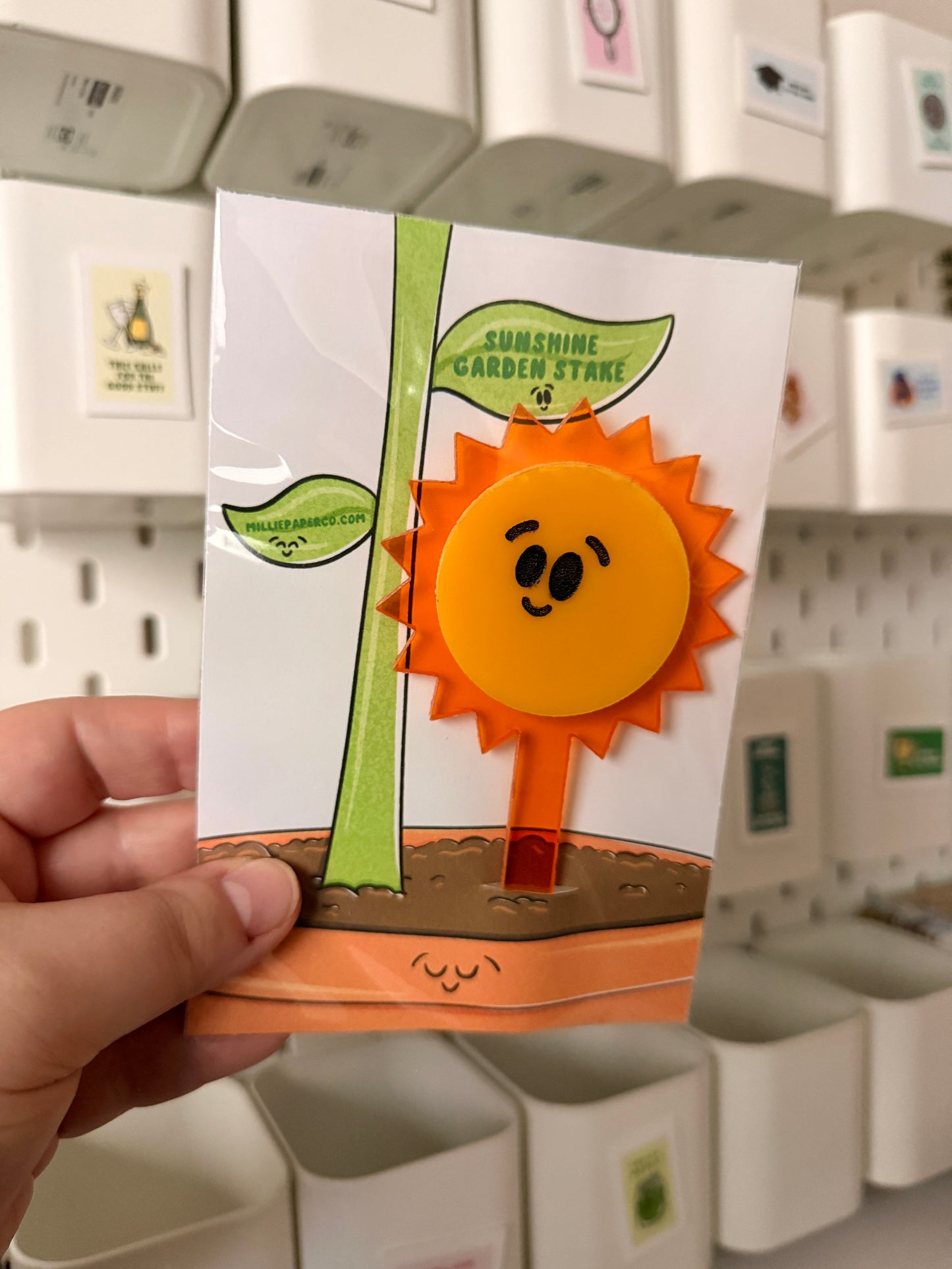 Sunshine Acrylic Garden Stake