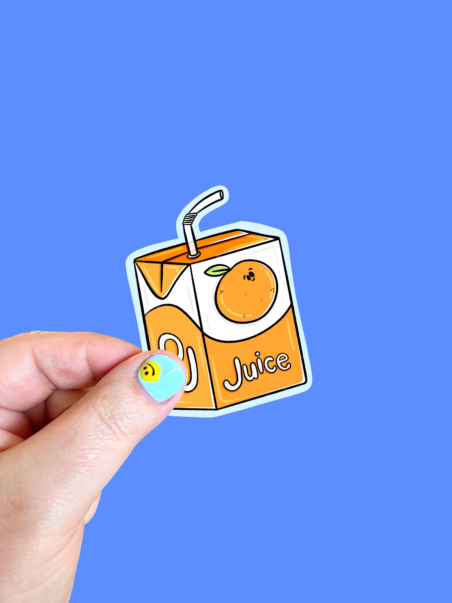 Orange Juice Box Vinyl Sticker