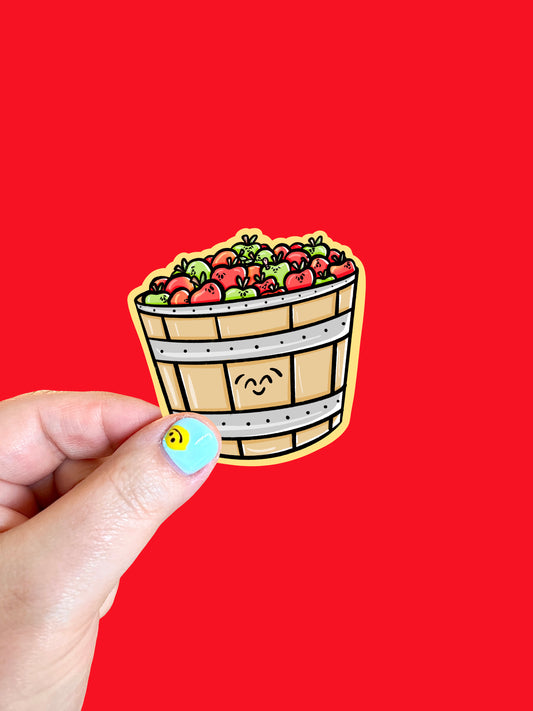 Apple Bushel Vinyl Sticker