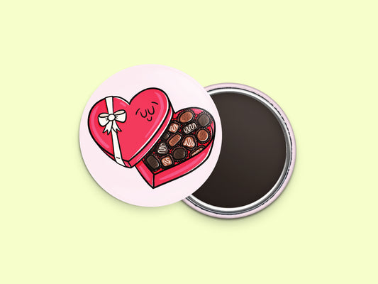 Box of Chocolate Button Fridge Magnet
