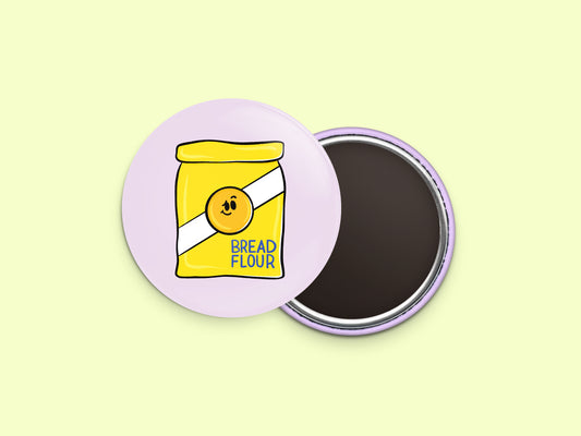 Bread Flour Button Fridge Magnet