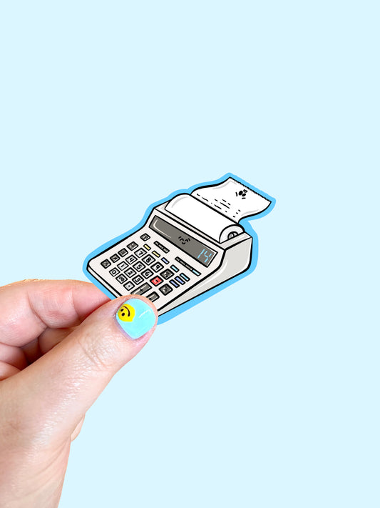 Calculator Vinyl Sticker