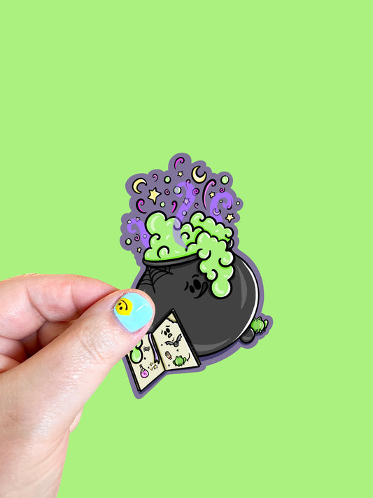 Witches Cauldron Vinyl Sticker