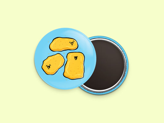 Chicken Nuggets Button Fridge Magnet