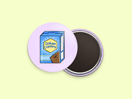 Chocolate Graham Crackers Button Fridge Magnet