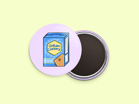 Cinnamon Graham Crackers Button Fridge Magnet