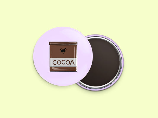 Cocoa Powder Button Fridge Magnet
