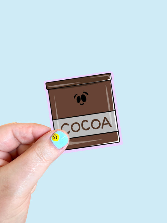Cocoa Powder Vinyl Sticker