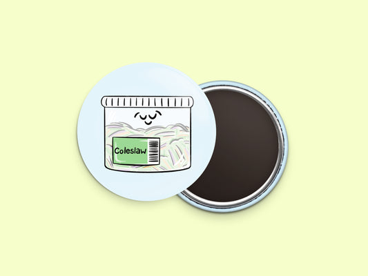Coleslaw Button Fridge Magnet