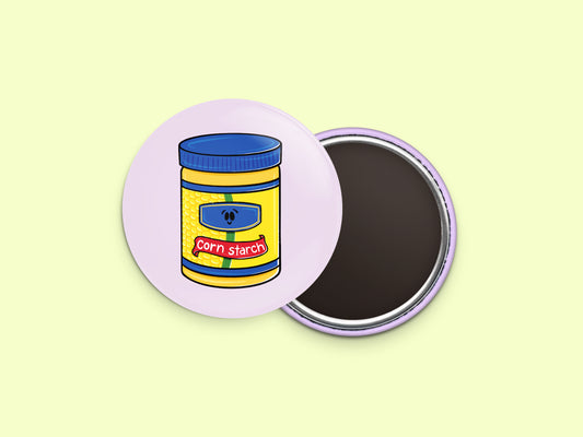 Corn Starch Button Fridge Magnet