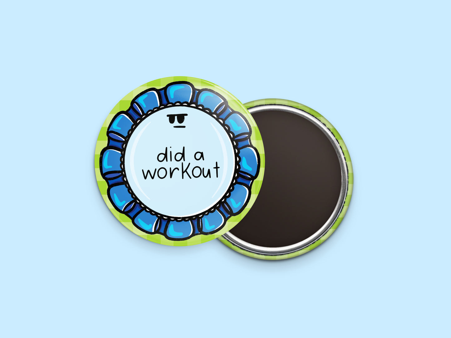 Did a Workout Button Calendar Magnet