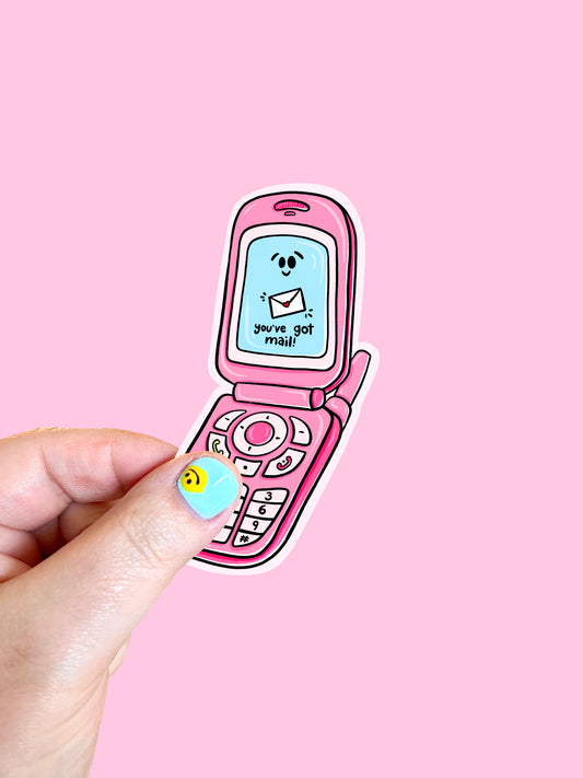 Flip Phone Vinyl Sticker