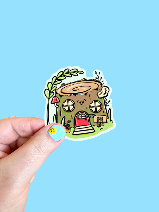 Gnome Home Vinyl Sticker