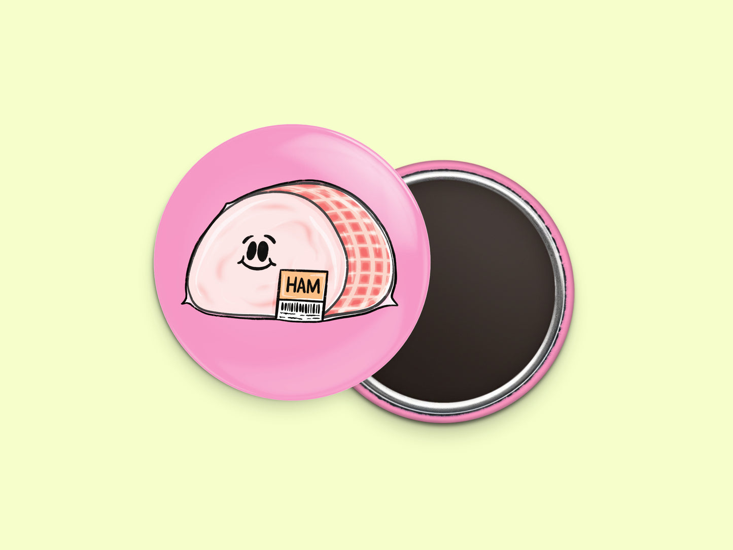Ham Button Fridge Magnet