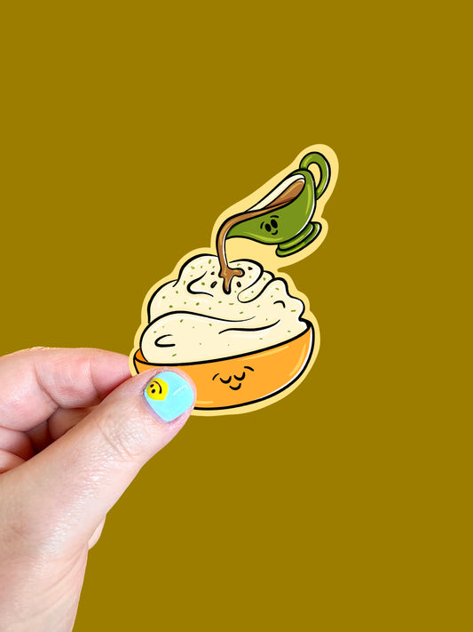Mashed Potatoes and Gravy Vinyl Sticker