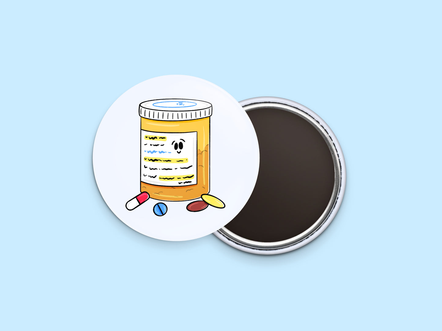 Medicine Button Calendar Magnet