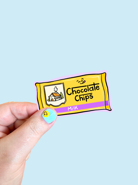 Milk Chocolate Chips Vinyl Sticker