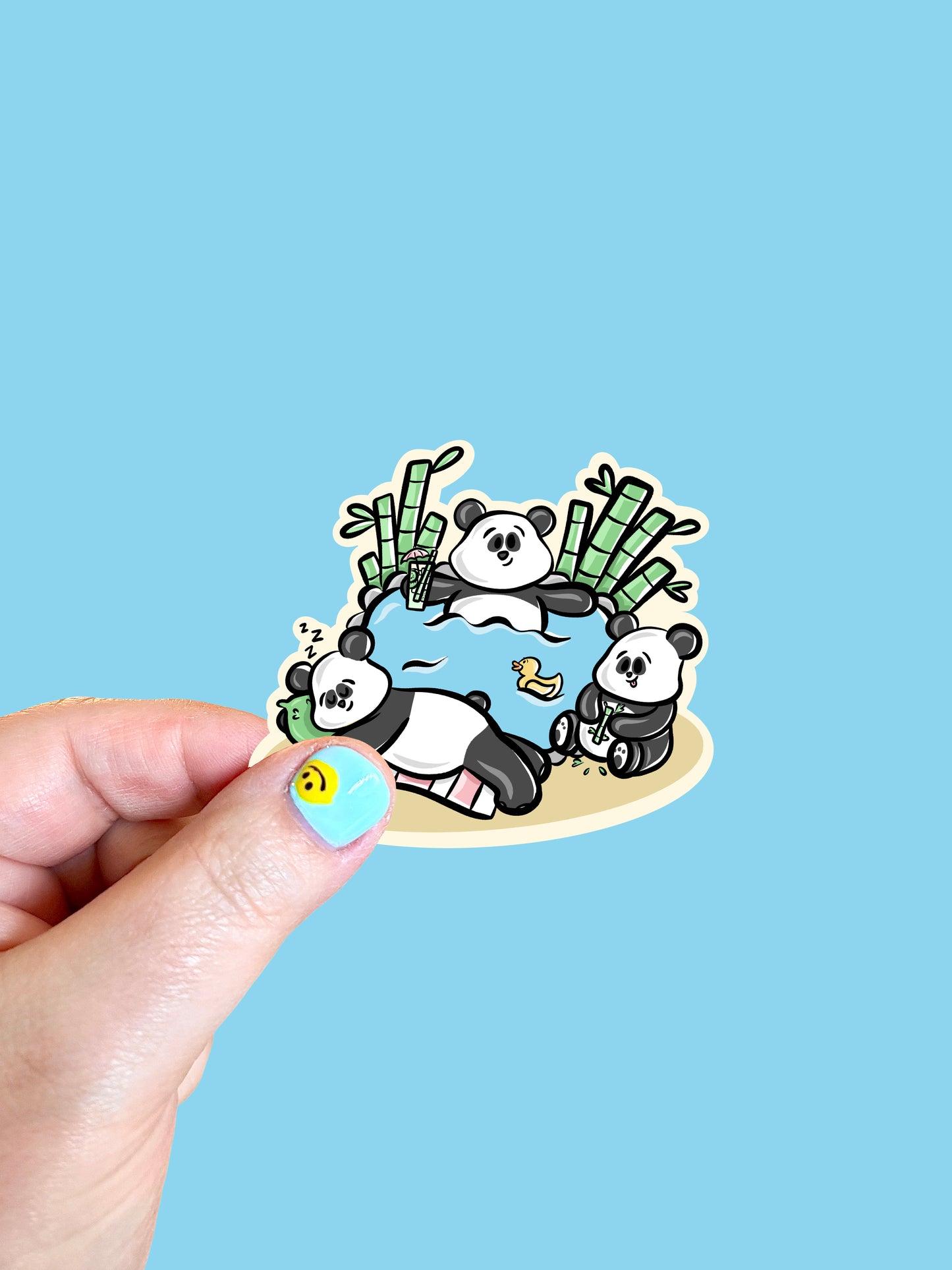 Panda Family Vinyl Sticker