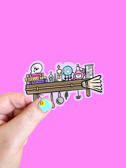 Witches Shelf Vinyl Sticker