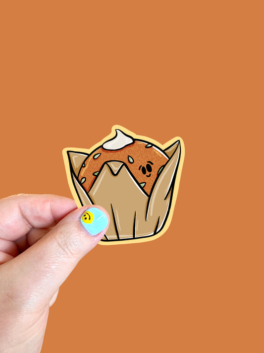 Pumpkin Muffin Vinyl Sticker