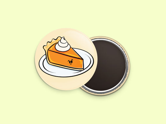 Pumpkin Pie Button Fridge Magnet