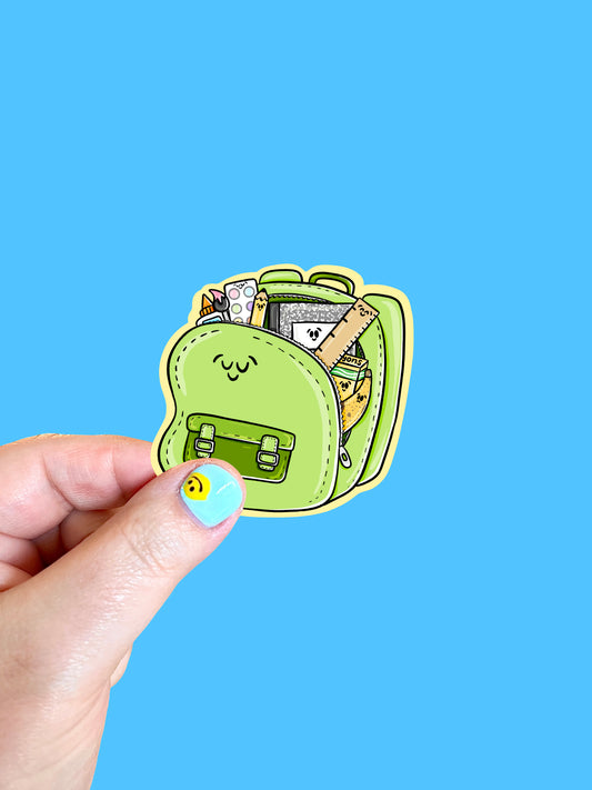 School Backpack Vinyl Sticker