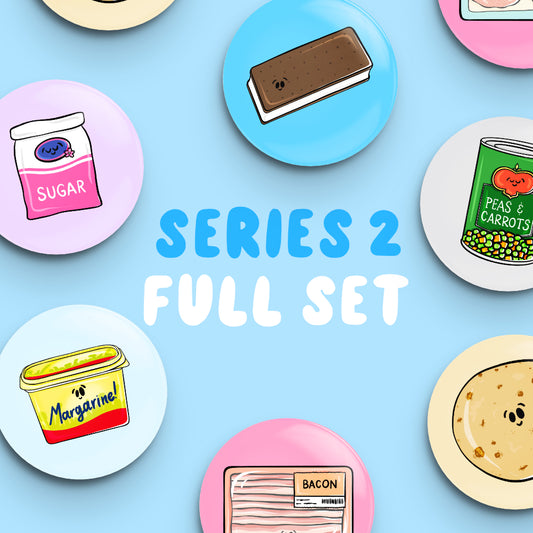 Whole Set of SERIES 2 *ALL 106* Button Fridge Magnets