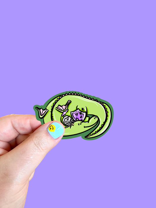Sleepy Dragon Vinyl Sticker