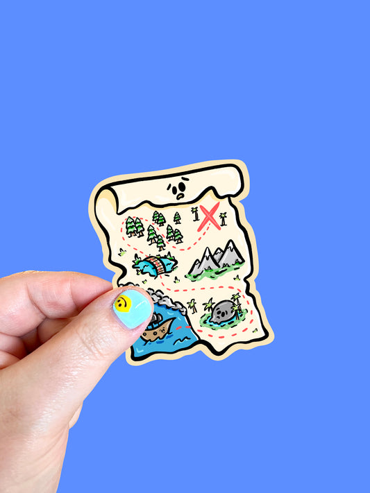 Treasure Map Vinyl Sticker
