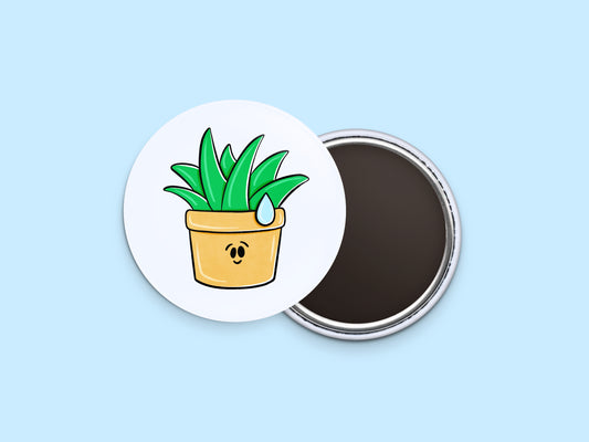 Water Plants Button Calendar Magnet