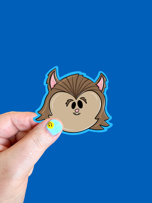 Werewolf Head Vinyl Sticker