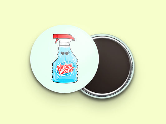Window Cleaner Button Fridge Magnet