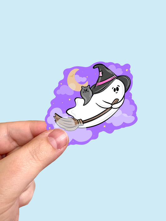 Witch Ghost Vinyl Sticker