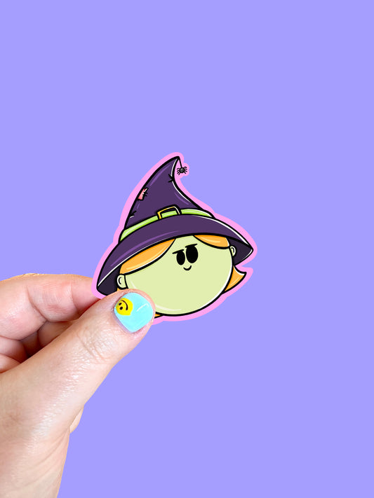 Witch Head Vinyl Sticker