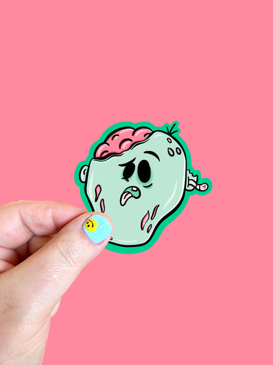 Zombie Head Vinyl Sticker