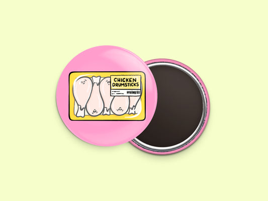 Chicken Drumsticks Button Fridge Magnet