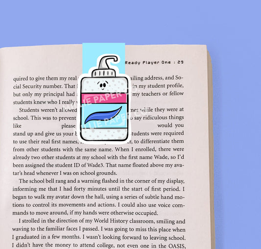 Hand Sanitizer Magnetic Bookmark